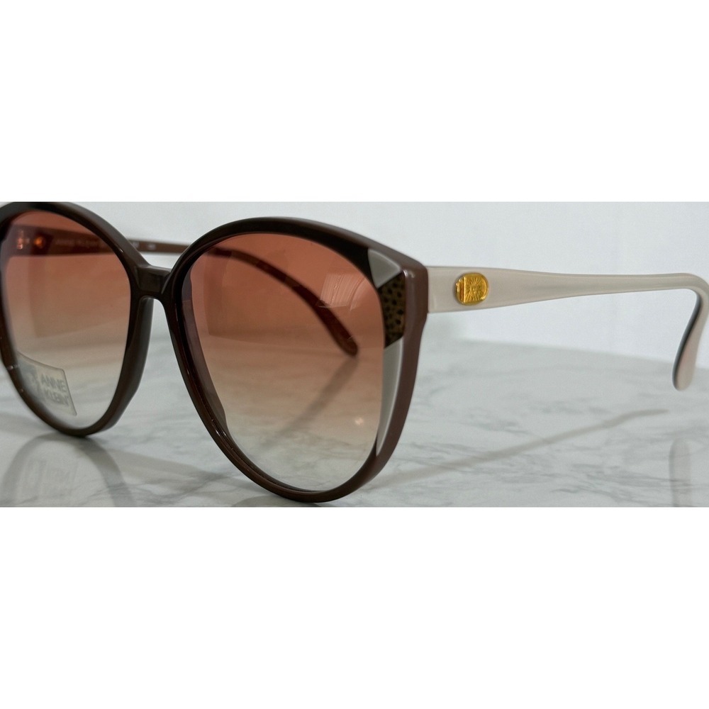 ANNE‎ KLEIN Sunglasses Women's Brown Gradient 58mm Oversized Butterfly